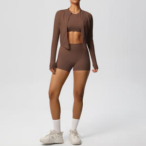 Nouvel ensemble de shorts de fitness respirant et ajusté, séchage rapide, effet amincissant, pour femme - Product Image 6