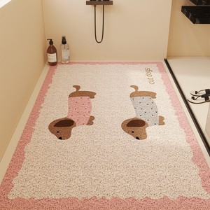 Alfombrilla de PVC cuadrada antideslizante con diseño hueco y bucle para drenaje, ideal para el baño de niños, ducha y uso en inodoros. - Product Image 3