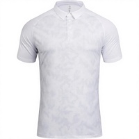 Polo de golf unisexe personnalisé avec logo - 100% polyester, extensible dans quatre directions, antibactérien, séchage rapide, vêtements de club sportifs, géométrique