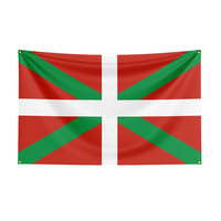 Drapeau espagnol imprimé numériquement 3x5 pieds en polyester durable, personnalisé, provenant de la région basque en Espagne, pour la décoration