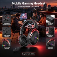 Casque de jeu sans fil OEM ODM avec annulation active du bruit, son surround 7.1, design supra-auriculaire en cuir et métal
