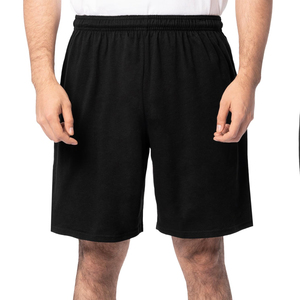 กางเกงขาสั้นออกกำลังกายผู้ชายเอวยางยืด ผ้าฝ้าย 100% ระบายอากาศดี เป็นมิตรกับสิ่งแวดล้อม แห้งเร็ว สไตล์ลำลอง รับผลิตตามสั่ง พิมพ์โลโก้ OEM - Product Image 1