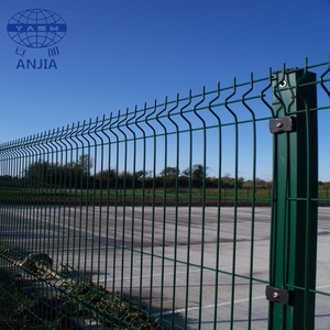 Panneaux de clôture en treillis soudé galvanisé recouvert de PVC vert incurvé anti-rongeurs pour autoroute - Product Image 5