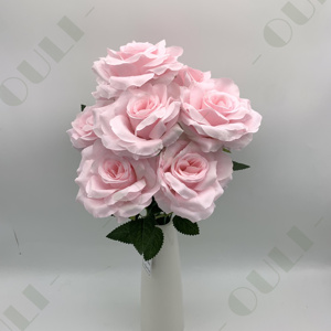K-0130 Vente en gros <span class=keywords><strong>de</strong></span> roses en soie réalistes et durables à <span class=keywords><strong>livraison</strong></span> rapide - <span class=keywords><strong>Bouquet</strong></span> <span class=keywords><strong>de</strong></span> 9 têtes <span class=keywords><strong>de</strong></span> roses artificielles pour <span class=keywords><strong>bouquet</strong></span> <span class=keywords><strong>de</strong></span> mariage - Product Image 4