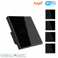 Interrupteur tactile intelligent Wi-Fi, norme européenne, 10A 240V, sans fil neutre, contrôle vocal via application et Alexa