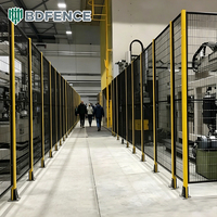 Pagar Pengaman Robot Industri dari Jaring Baja Karbon Rendah untuk Sel Perkakas Otomatis dengan Panel Fleksibel dan Zona Keamanan yang Aman