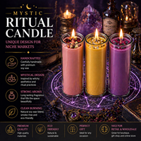 Lilin Aromaterapi Botani Kustom dalam Stoples Kaca Tinggi dengan Bunga Kering, Aroma Geranium Bambu Sweet Dream untuk Hadiah Rumah dan Eceran