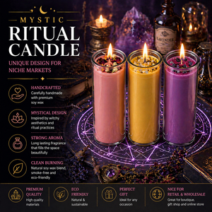 Lilin Aromaterapi Botani Kustom dalam Stoples Kaca Tinggi dengan Bunga Kering, Aroma Geranium Bambu Sweet Dream untuk Hadiah Rumah dan Eceran - Product Image 4