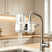 Filtre à eau universel pour cuisine et salle de bain, installation en un clic, sans purificateur de robinet perforé, pour logements locatifs