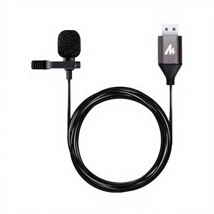 Borlig BLG-UL10 Condenser Wired USB Lightweight Lavalier Microphone 192KHZ/24BIT Omnidirectional <b>Metal</b> Lapel/Shirt <b>Collar</b> Clip - Product Image 3