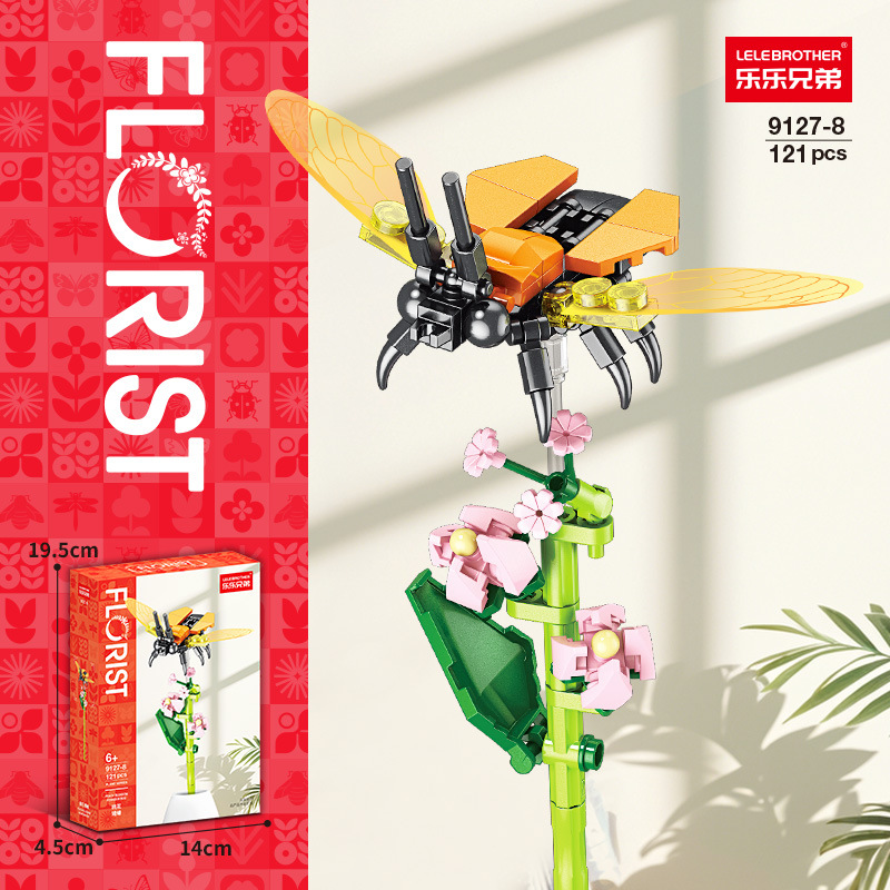 9127-8 Insecte de chasse aux fleurs de pêcher 121 pièces