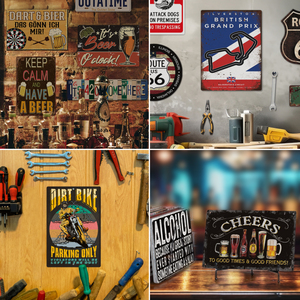 Anpassbare Retro Zinn Plakette Metallplatte leere Wandbehang Zeichen für personal isierte UV-Druck mit Logo-Thema gemalt - Product Image 4