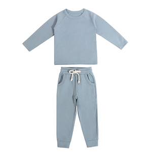 Gepersonaliseerde katoenen babykledingsetjes voor jongens, winter, trui met ronde hals en broek, lange mouwen, kinderkledingset - Product Image 4