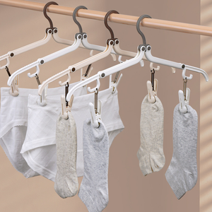 Portable Anti-Slip Folding Outdoor Wardrobe <strong>Hanger</strong> Mark-Free Travel Hanging Clothes Socks Business Students Durable Injection - Product Image 2