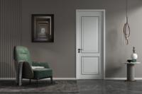Pintu Kayu MDF ODIN Standar Pasar Amerika, Pintu Dalam Berlapis Putih, Pintu Modern Berongga untuk Interior