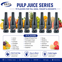 HALAL gecertificeerd gearomatiseerd fruitconcentraat pulp 1L flessen (12/doos) voor bubble tea shops, juice bars en restaurants