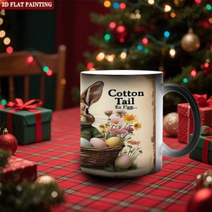 Mug personnalisé à changement de couleur 11oz en céramique noire givrée, tasse vierge pour sublimation - Product Image 2
