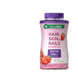 Phụ nữ chăm sóc sức khỏe bổ sung <span class=keywords><strong>Biotin</strong></span> tóc Vitamin Kẹo dẻo cho tóc da móng tay làm đẹp không chứa gluten tự nhiên 60 đếm - Product Image 1