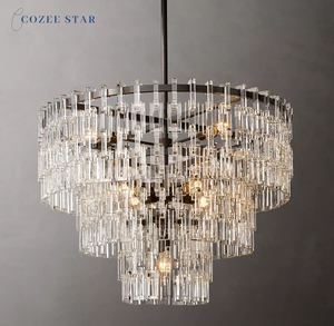 Lámparas colgantes LED modernas Marignan Chandelier Crystal Lustre para sala de estar, comedor o Isla de cocina, Material metálico - Product Image 5
