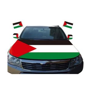 Custom Size Printing Fans Country National Palestine Car Bonnet Engine Hood Cover <b>Flag</b> - Product Image 1
