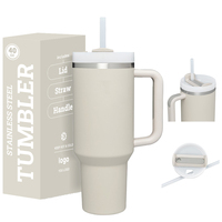Vaso Térmico de Acero Inoxidable de Doble Pared con Aislamiento al Vacío, Recubrimiento en Polvo, Libre de BPA, Portátil, de 40 oz, con Tapa Deslizante y Pajitas