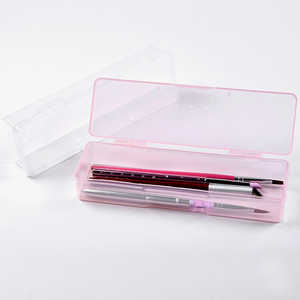 Petite boîte de rangement en plastique transparente, 2 couleurs, pour bijoux, fournitures d'art des ongles, étui de rangement - Product Image 2