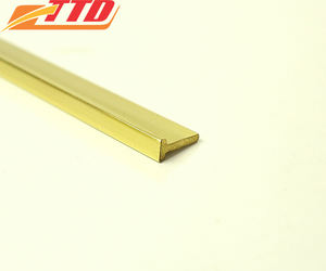Embellecedor de latón en forma de T personalizable para Borde de azulejo, tira decorativa de suelo de pared de latón de Color dorado, varios tamaños modernos disponibles - Product Image 4