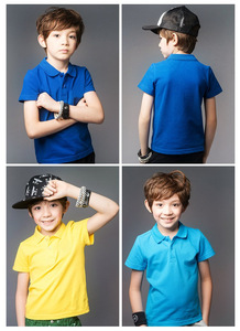 Grande Vente Nouveau Style Été Enfants Garçons Filles Polos pour Enfants Logo Personnalisé Vierge T-Shirts Unis Polos pour Enfants - Product Image 3