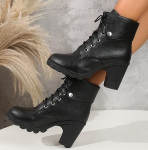 Stivali <span class=keywords><strong>Sexy</strong></span> con Tacco Alto UP-0116J in Pelle PU Nera, <span class=keywords><strong>Scarpe</strong></span> da <span class=keywords><strong>Donna</strong></span> con Tacco Alto - Product Image 5