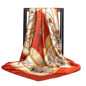 <span class=keywords><strong>Foulard</strong></span> Carré en Soie Satinée <span class=keywords><strong>Noir</strong></span> de Haute Qualité, Voile Hijab 100% Soie Satinée pour <span class=keywords><strong>Femme</strong></span> - Product Image 2