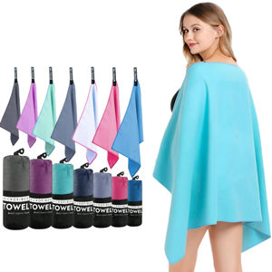 מגבת ספורט פוליאסטר צבע אחיד מהיר יבש, מגבת חדר כושר, מגבת מיקרופייבר, סט מגבת רחצה, מגבות מותאמות אישית - Product Image 1