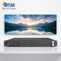 Procesador de Video Wall 8K60 FPGA, 15 Salidas HDMI, Diseño 1x15 2x7, Ajuste de Bisel Independiente para Pantallas de Proyección Grandes en Exposiciones