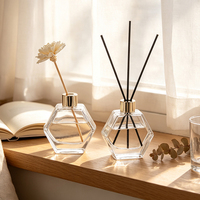 Bouteille diffuseur d'arômes en verre cosmétique de haute qualité avec impression de logo personnalisé, 80 ml, pour diffuseur à bâtonnets