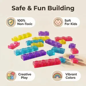 Bloques de Construcción de Gelatina Blanda, Juguete de Construcción de 40 Piezas, Juguetes Sensoriales Suaves y Elásticos para Niños y Adolescentes, Perfectos para Fiestas de Cumpleaños - Product Image 4