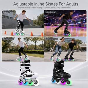 Patins <span class=keywords><strong>à</strong></span> roulettes scintillants en gros d'usine, chaussures de patinage pour adultes, patins en ligne unisexes pour débutants, commerce extérieur transfrontalier professionnel - Product Image 3
