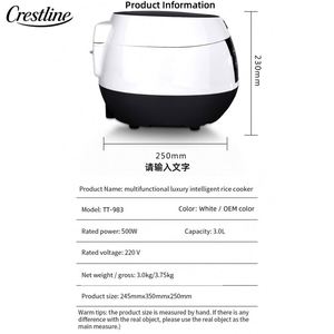 Olla Arrocera Digital Inteligente Portátil de 3L para el Hogar, con Revestimiento Antiadherente, Cocción Rápida, para Uso Doméstico y Comercial - Product Image 6