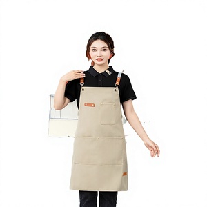 Tablier sans manches en coton écologique, durable, réutilisable, imperméable, style européen, avec poche, pour chef cuisinier et pâtissier - Product Image 2