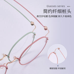 Monture de lunettes ronde en titane Lily 9755, monture intégrale légère, unisexe, verres en résine, origine Danyang - Product Image 2