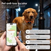 Traceur GPS pour animaux de compagnie alimenté par énergie solaire 4G 5G, traceur GPS pour chien en temps réel avec géofencing pour empêcher les animaux de se perdre