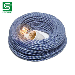 Câble de <span class=keywords><strong>suspension</strong></span> rétro en <span class=keywords><strong>tissu</strong></span> tressé isolé en PVC 220V à hauteur réglable <span class=keywords><strong>pour</strong></span> luminaires suspendus de loft et éclairage mural de café - Product Image 5