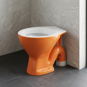 Cuvette de toilettes EWC en céramique verte Vitrosa rustique, WC moderne Vistaar à poser au sol avec siphon S/P - Product Image 5