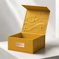 Boîte de présentation magnétique pliable de luxe personnalisée, grande taille, noir classique, papier rigide épais de 2 mm pour offrir en cadeau