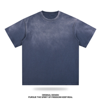 T-shirt Hip Hop Oversize en Coton Lourd 250 g/m² pour Homme Xishe avec Logo Imprimé Numérique Personnalisé sur le Devant et Finition Délavée