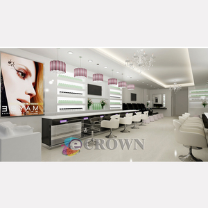 Luxury Style Home Nails Cabinet showcase Door Nails Cabinet Manicure Store <strong>Display</strong> <strong>Led</strong> <strong>Light</strong> Showcase Table OEM - Product Image 4