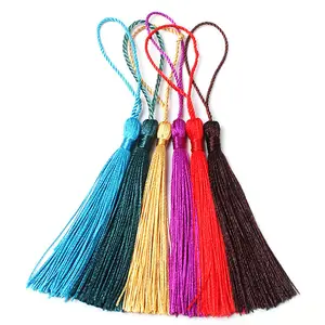 Free sample Polyester tassels customized 15 cm tassel with 0.5 cm diameter