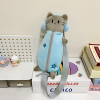 Sac à dos en peluche pour femme, motif chat noir mignon, style dessin animé, imperméable, amusant, pour automne/hiver 2025