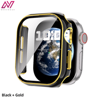 Casing Kaca Tempered Berukir Laser 6D untuk Jam Tangan 38-49Mm Pelindung Layar PC Keras Tampilan HD Modis Mewah Sangat Tipis