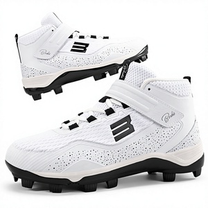 Scarpe da Baseball <span class=keywords><strong>per</strong></span> Ragazzi e Adolescenti, Tomaia <span class=keywords><strong>in</strong></span> Microfibra, Chiusura Doppia con Velcro e Lacci, Resistenti all'Usura, Antiscivolo, Tacchetti Professionali <span class=keywords><strong>per</strong></span> Softball - Product Image 3