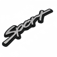 Emblème de voiture en plastique ABS chromé personnalisé, logo 3D, calandre de voiture, écologique, qualité haut de gamme, auto-adhésif, style sportif