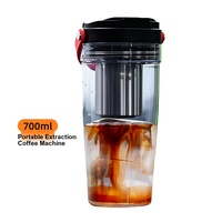 Machine à expresso portable en acier inoxydable pour le camping, le bureau et la maison, extraction 9 bars, rechargeable USB-C, thermos à eau de 600 ml